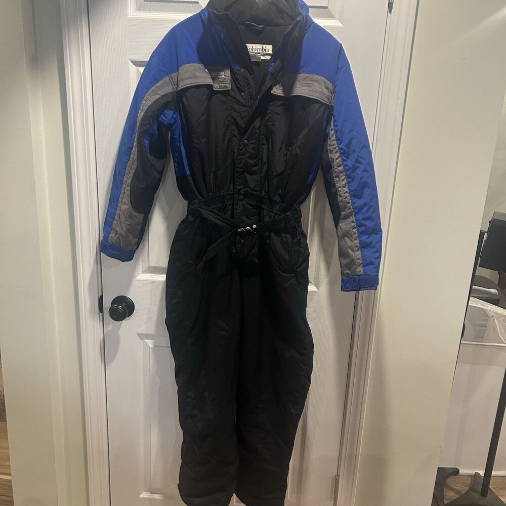 Columbia Kids Snowsuit Ski Suit Tectonite Hood Tucks Into Collar Sz 14-16 Boys